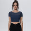 Volupie Mesh Crop Top | Top Cropped Manga Corta con Panel Mesh