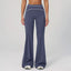Wholesale Crossover Flare Yoga Pants Women High Waist Tummy Control Color Block Wide Leg Pants