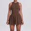 Volupie Court Dress | Vestido Deportivo Sin Mangas con Cremallera y Falda con Vuelo
