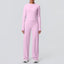Custom Logo Premium High Stretch Long Sleeve Yoga Set Women Solid Color 2 Piece Gym Workout Activewear Sets