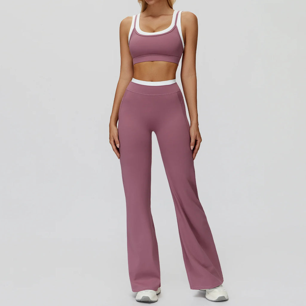Wholesale Naked Feeling Yoga Set Women 2 Piece Set High Waist Seamless Fitness Workout Sportswear Outfit