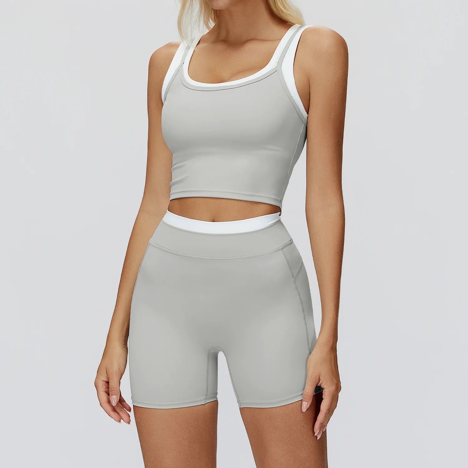 Wholesale Naked Feeling Yoga Set Women 2 Piece Set High Waist Seamless Fitness Workout Sportswear Outfit