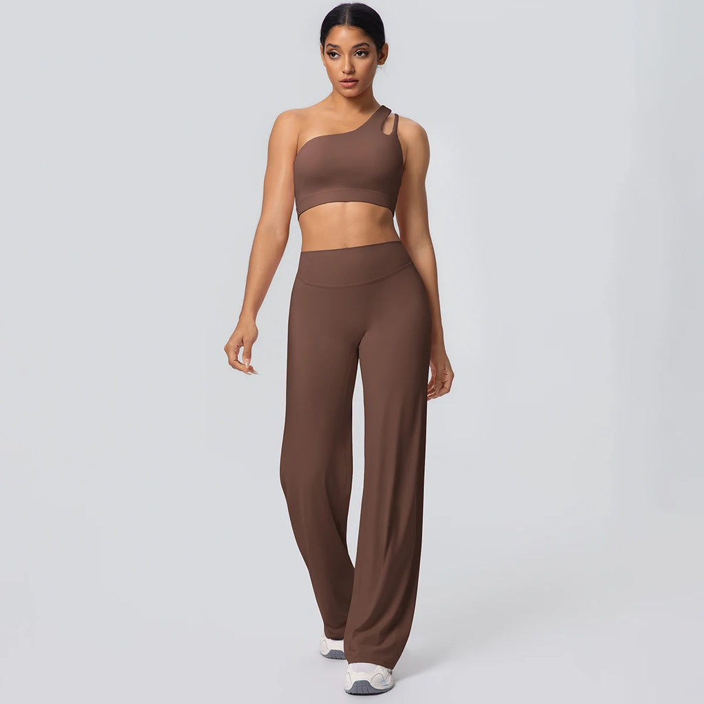 Volupie Diagonal Flow Set | Top Asimétrico + Pantalón Wide Leg