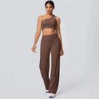 Volupie Diagonal Flow Set | Top Asimétrico + Pantalón Wide Leg