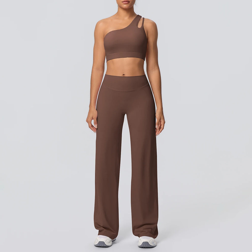 Volupie Diagonal Flow Set | Top Asimétrico + Pantalón Wide Leg