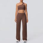 Volupie Diagonal Flow Set | Top Asimétrico + Pantalón Wide Leg