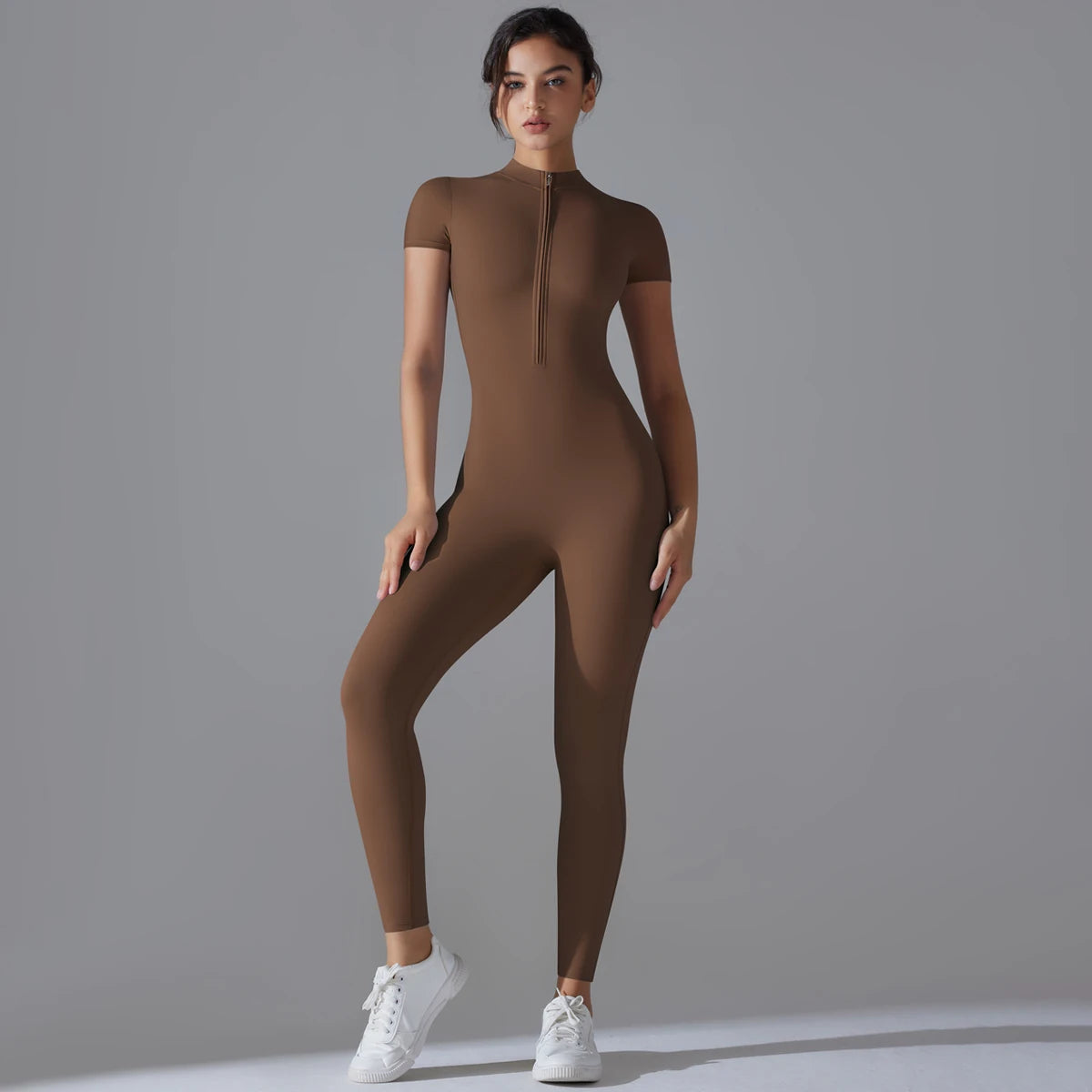 Volupie Zip Jumpsuit | Mono Deportivo Manga Corta con Cremallera Imagen principal del producto