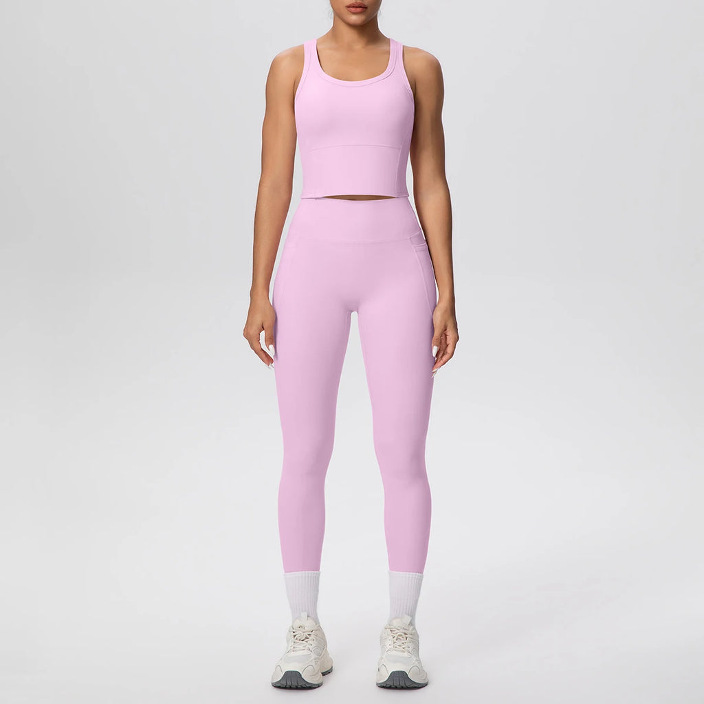 Volupie Utility Aura Set | Top Deportivo + Legging Tiro Alto