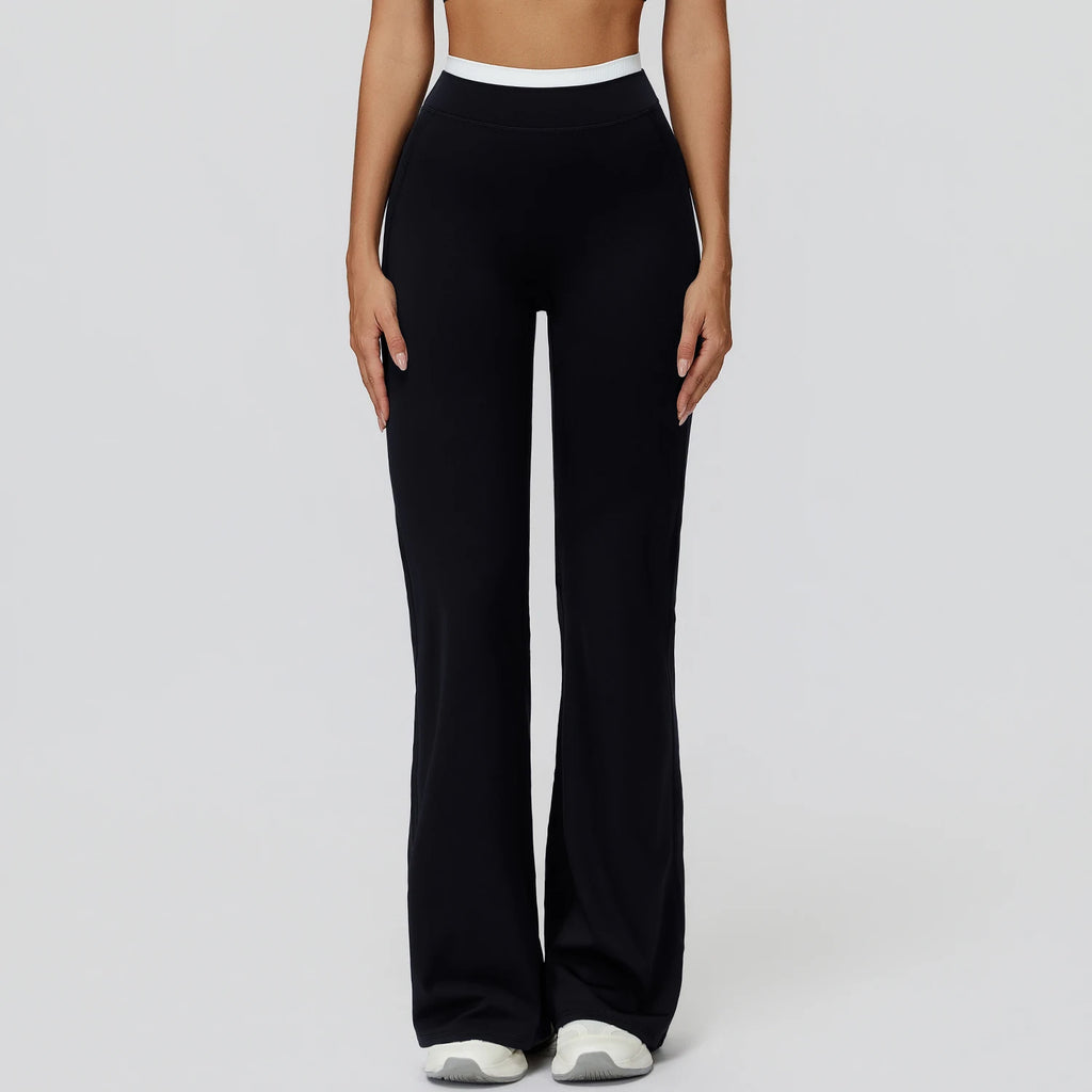 Factory Wholesale Women High Waist Workout Pants Gym Tights Activewear Naked Feeling Color Block Yoga Wear