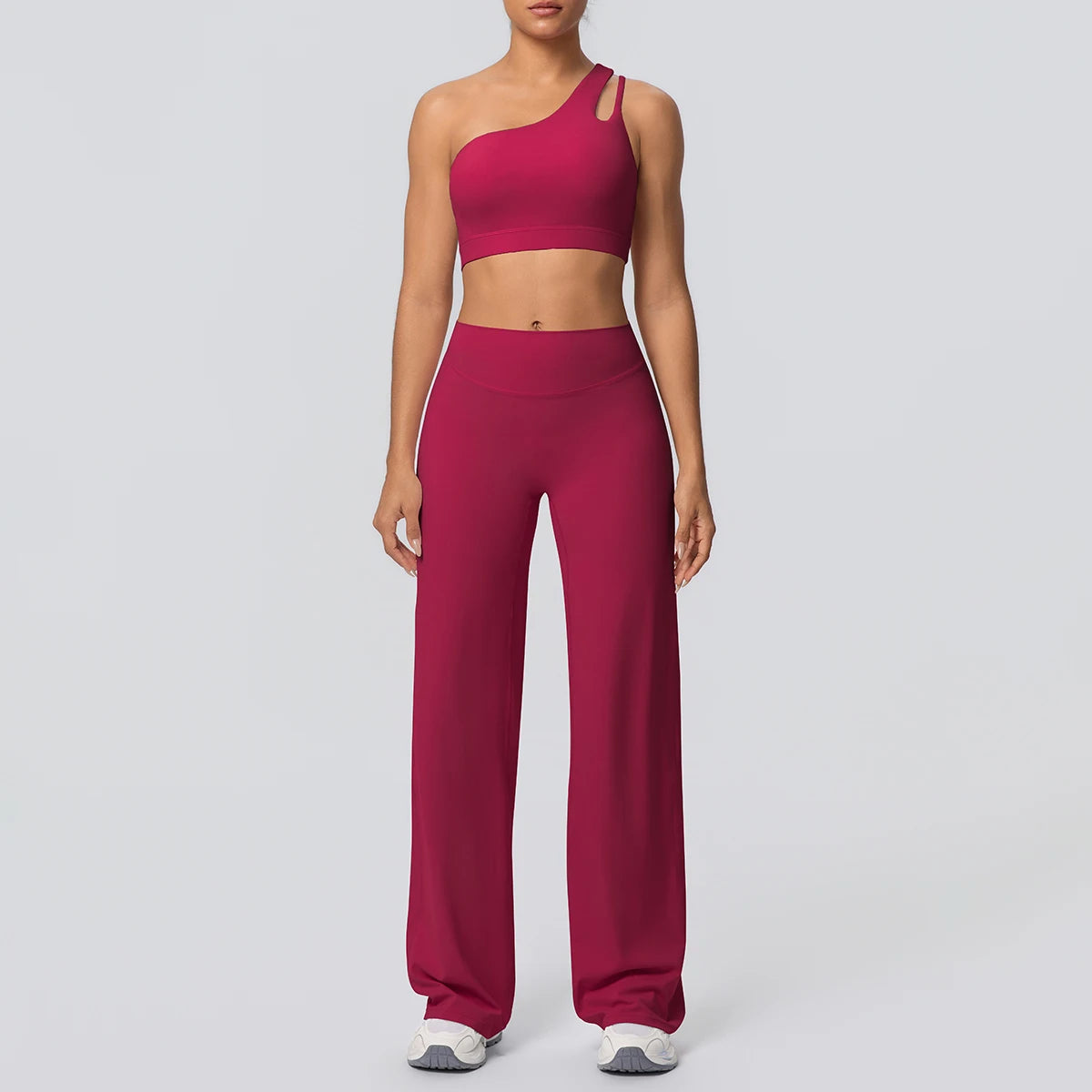 Volupie Diagonal Flow Set | Top Asimétrico + Pantalón Wide Leg