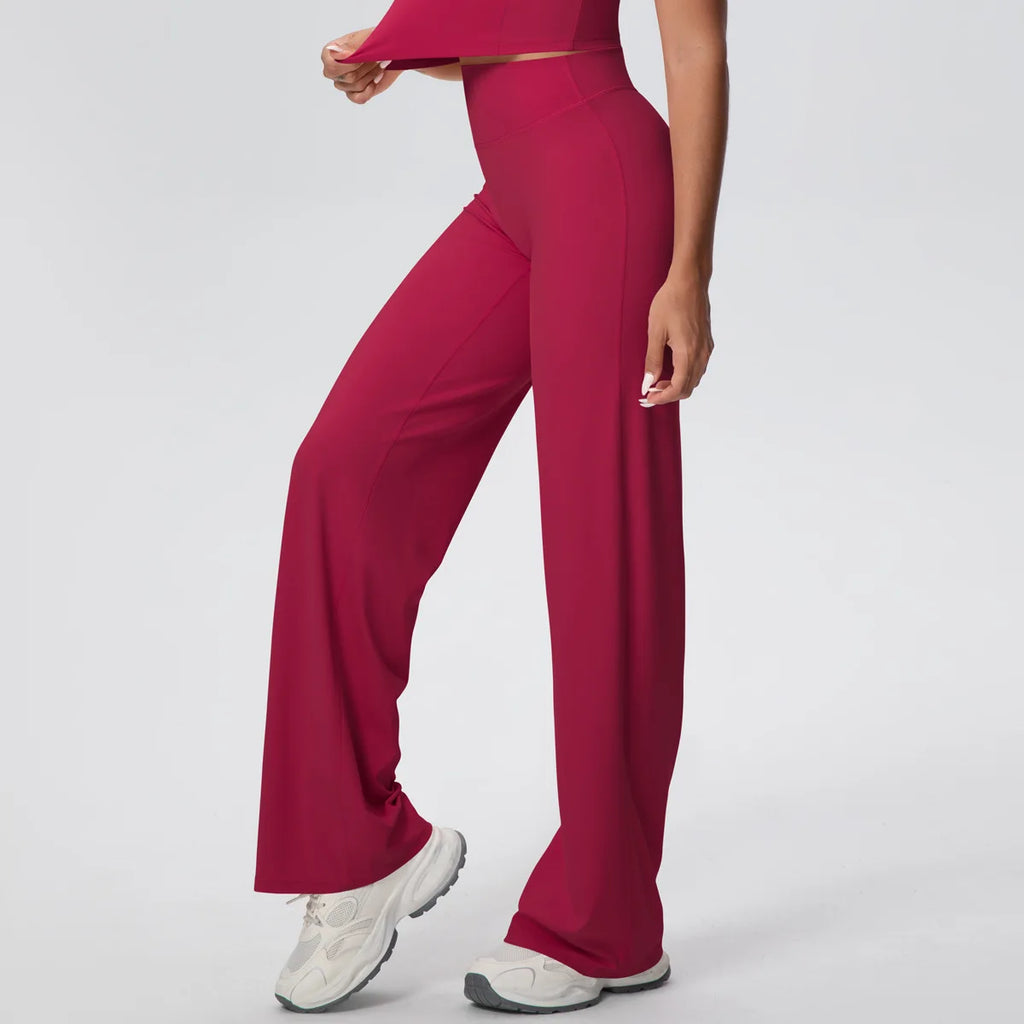 Volupie Diagonal Flow Pants | Top Deportivo o Pantalón Wide Leg Tiro Alto