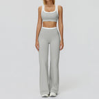 Wholesale Naked Feeling Yoga Set Women 2 Piece Set High Waist Seamless Fitness Workout Sportswear Outfit