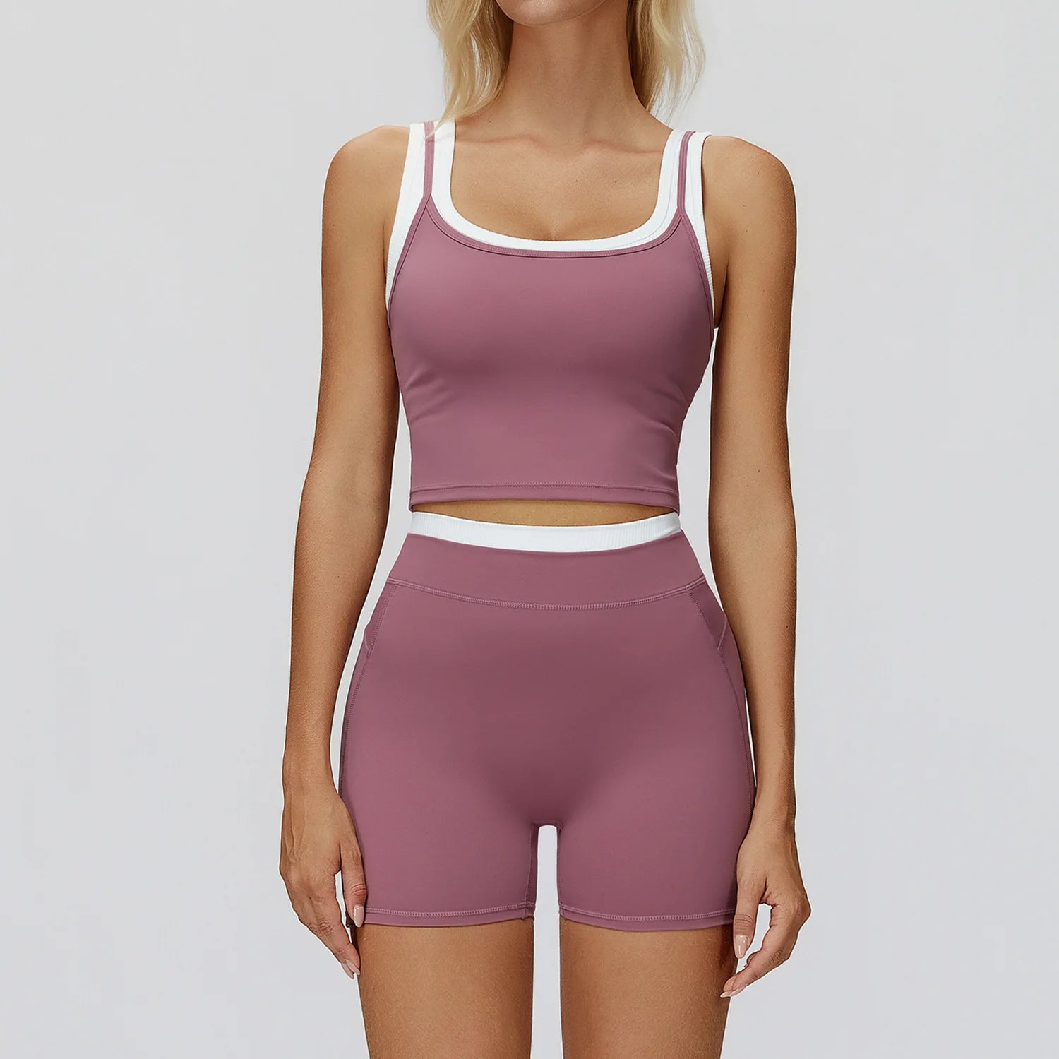 Wholesale Naked Feeling Yoga Set Women 2 Piece Set High Waist Seamless Fitness Workout Sportswear Outfit