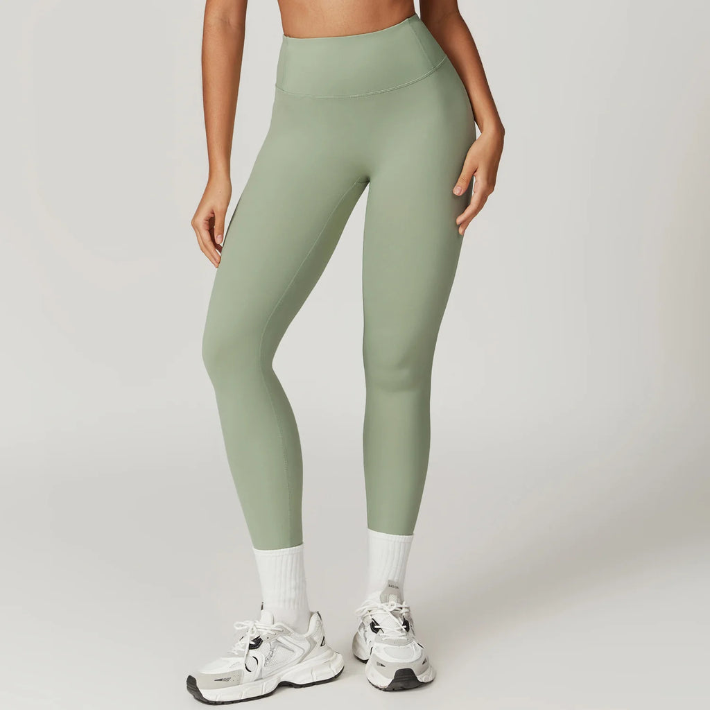 Women's High Waist Seamless Yoga Leggings Breathable Gym Clothing Elastic Waist Wholesale Scrunch Butt Push Leggings Solid