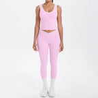 High Quality Four-Way Stretch Gym Fitness Sets for Women Solid Pattern Yoga Bra & Leggings Plus Size Sports Outfit for Workout