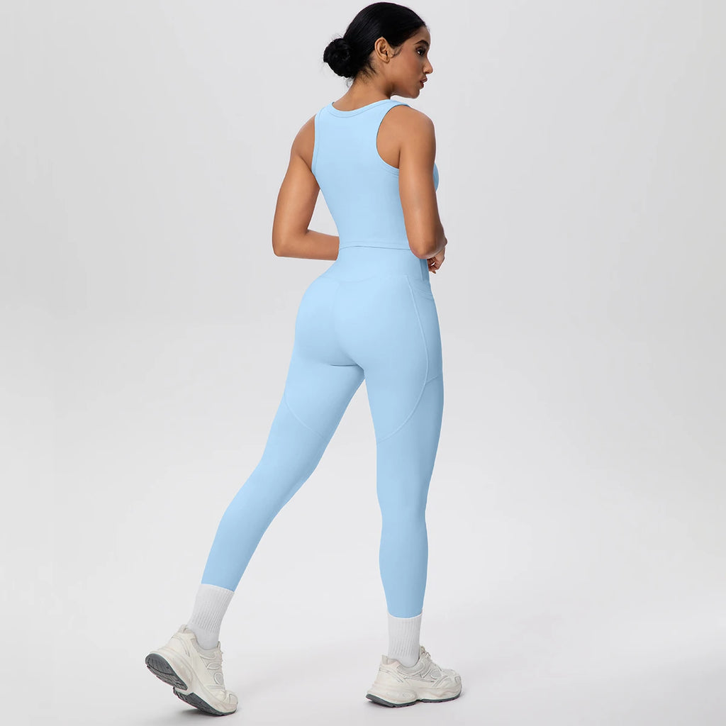 Volupie Utility Aura Set | Top Deportivo + Legging Tiro Alto