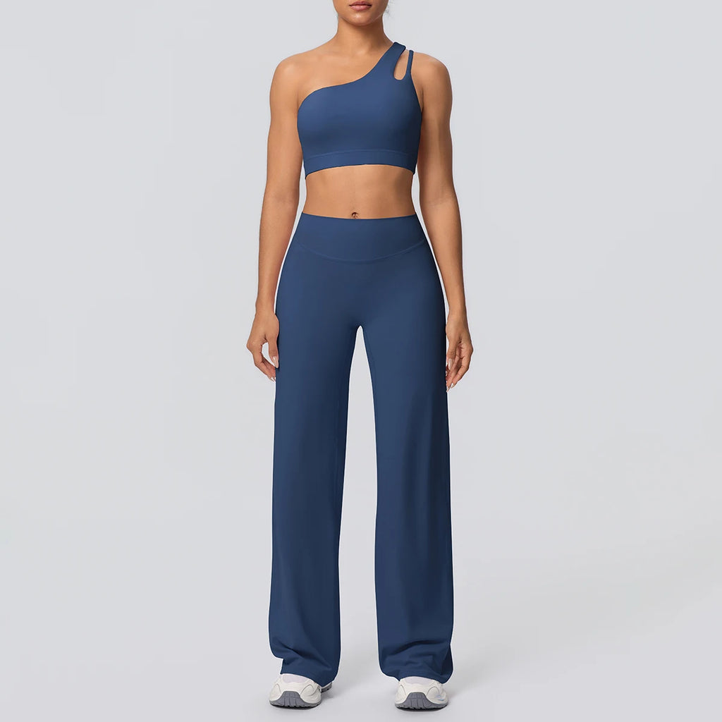 Volupie Diagonal Flow Set | Top Asimétrico + Pantalón Wide Leg