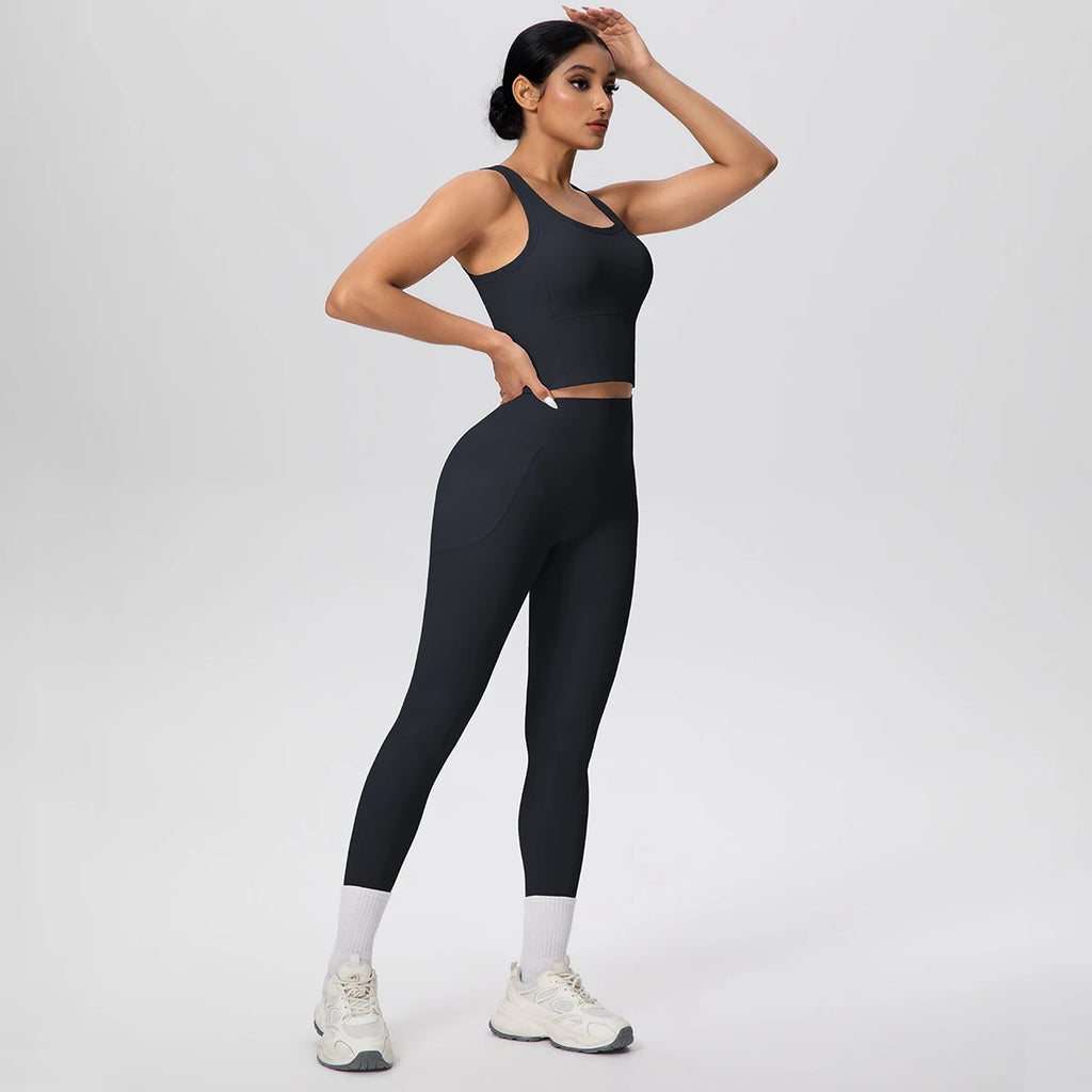 Volupie Utility Aura Set | Top Deportivo + Legging Tiro Alto