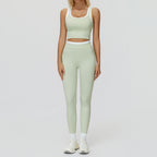 Wholesale Naked Feeling Yoga Set Women 2 Piece Set High Waist Seamless Fitness Workout Sportswear Outfit