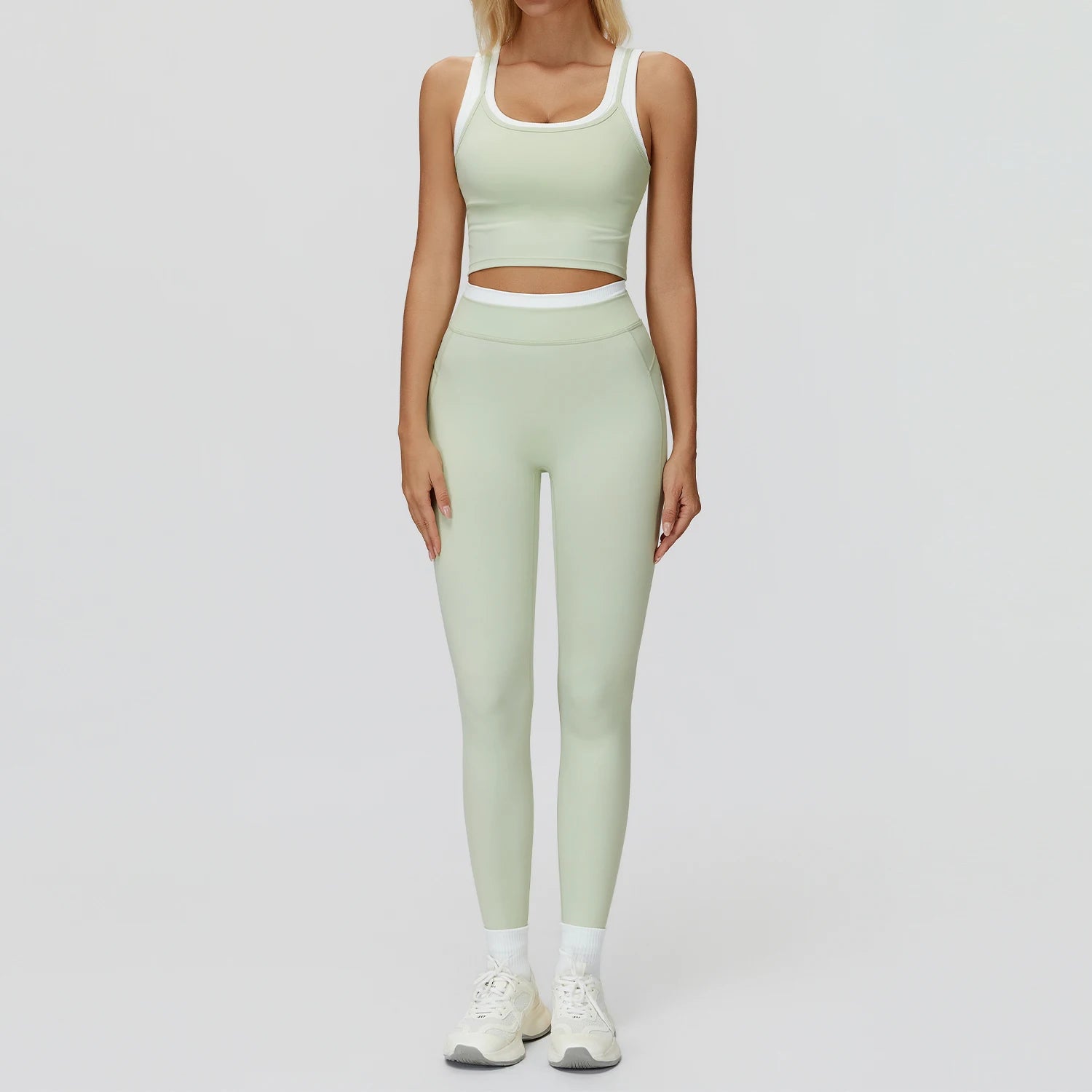 Wholesale Naked Feeling Yoga Set Women 2 Piece Set High Waist Seamless Fitness Workout Sportswear Outfit