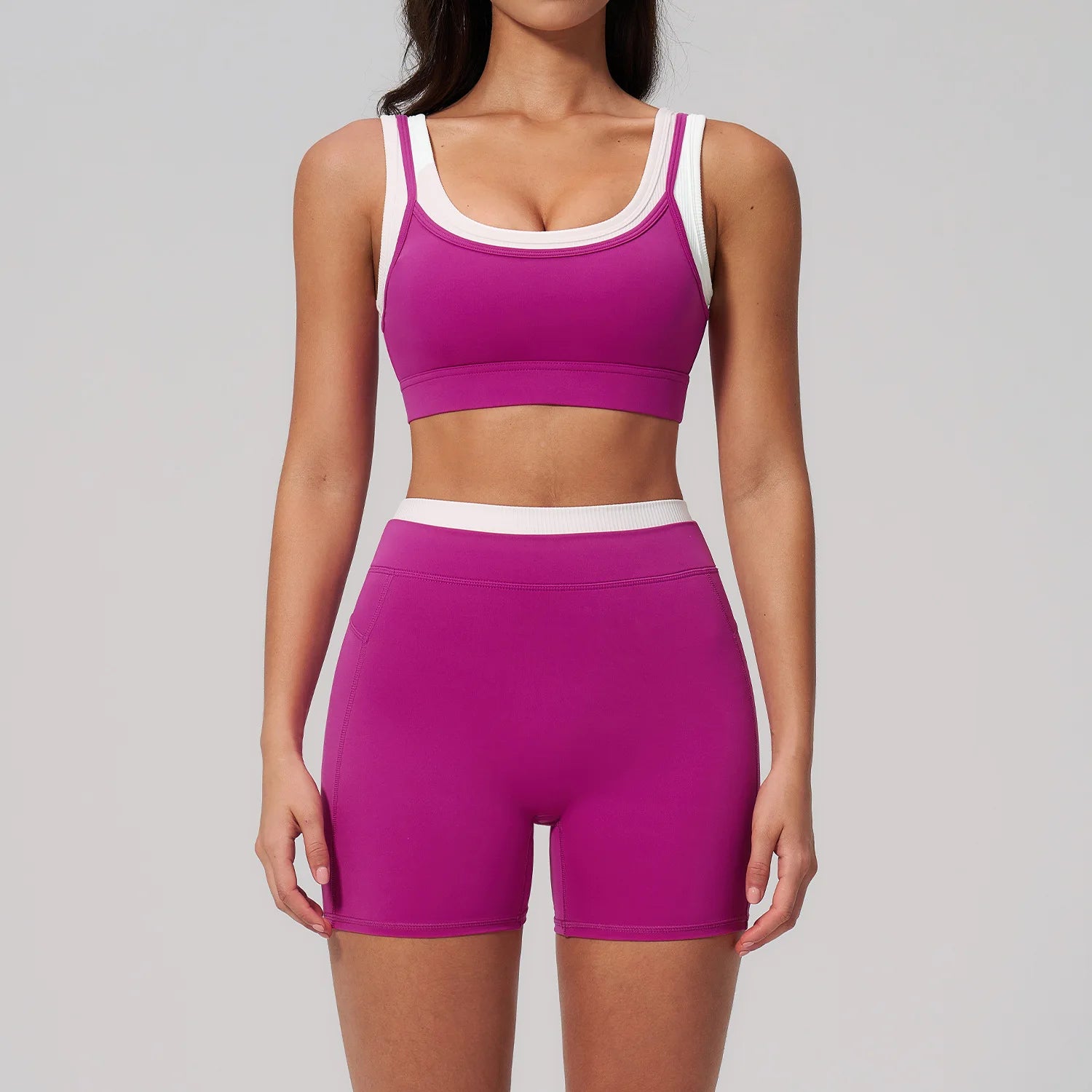 Wholesale Naked Feeling Yoga Set Women 2 Piece Set High Waist Seamless Fitness Workout Sportswear Outfit