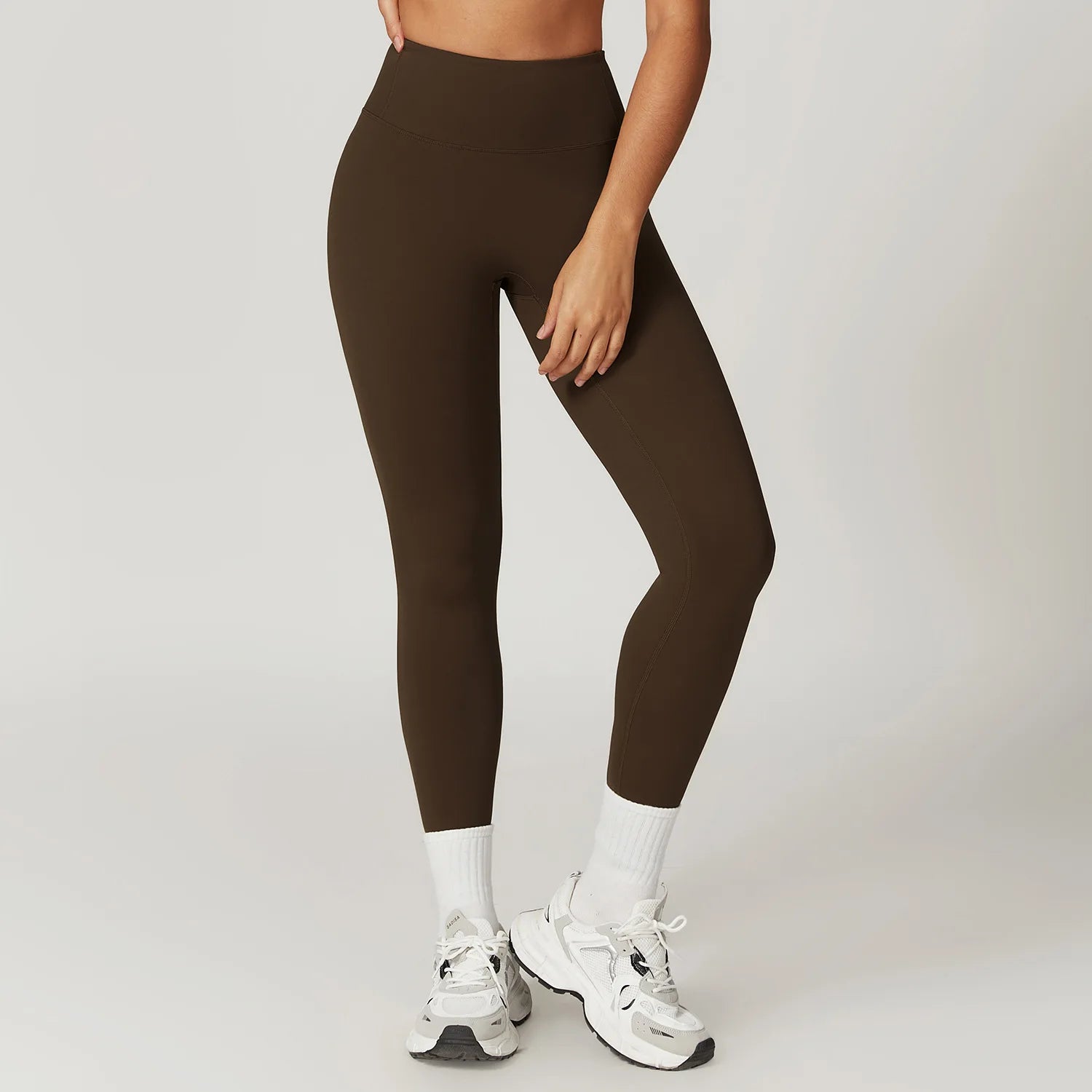 Women's High Waist Seamless Yoga Leggings Breathable Gym Clothing Elastic Waist Wholesale Scrunch Butt Push Leggings Solid Imagen secundaria del producto