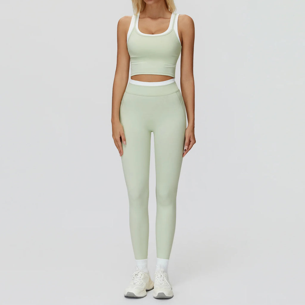 Wholesale Naked Feeling Yoga Set Women 2 Piece Set High Waist Seamless Fitness Workout Sportswear Outfit