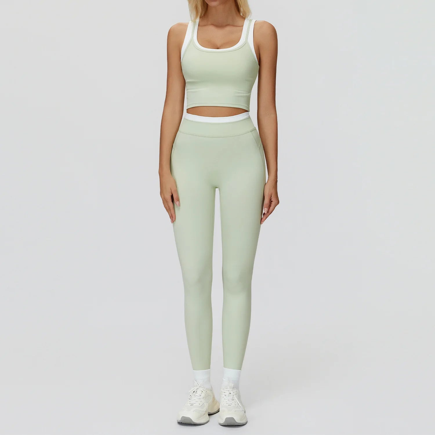Wholesale Naked Feeling Yoga Set Women 2 Piece Set High Waist Seamless Fitness Workout Sportswear Outfit