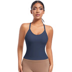 Cross Back Yoga Tank Top Quick Dry Breathable Running Bra Gym Fitness Crop Vest Sleeveless Sports Tops Yoga Tank Top for Women