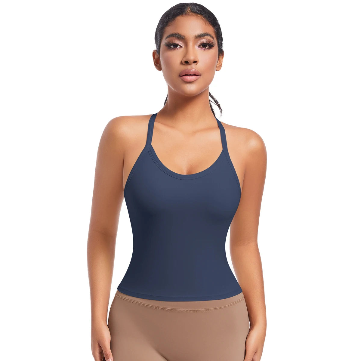 Cross Back Yoga Tank Top Quick Dry Breathable Running Bra Gym Fitness Crop Vest Sleeveless Sports Tops Yoga Tank Top for Women