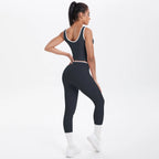 High Quality Four-Way Stretch Gym Fitness Sets for Women Solid Pattern Yoga Bra & Leggings Plus Size Sports Outfit for Workout