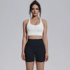 Seamless Yoga Set 2 Piece Women High Waist Leggings Shorts Sports Bra Fitness  Running Sportswear Workout Clothes