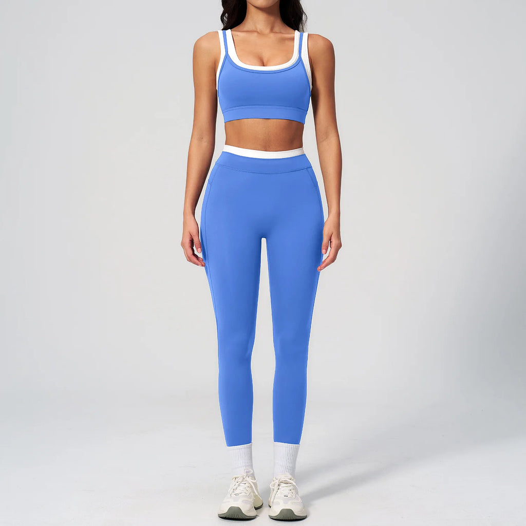 Wholesale Naked Feeling Yoga Set Women 2 Piece Set High Waist Seamless Fitness Workout Sportswear Outfit