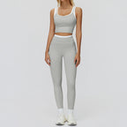 Wholesale Naked Feeling Yoga Set Women 2 Piece Set High Waist Seamless Fitness Workout Sportswear Outfit