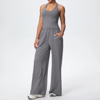 2025 Women's Clothing Athleisure Tracksuits Women Wide-leg Joggers Loose Pants Jumpsuit Female Dance Sets Outfit 2PCS SETS