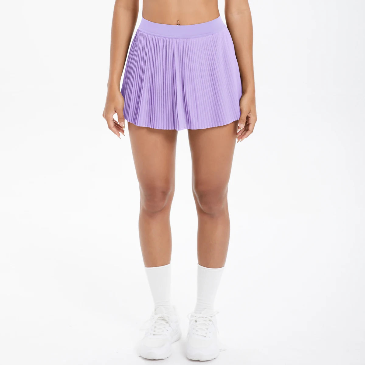High Quality Casual Pleated Sports Skirt with Quick Drying Side Pockets Anti-Slip Fitness Skirt for Tennis Gym Wear Front Logo