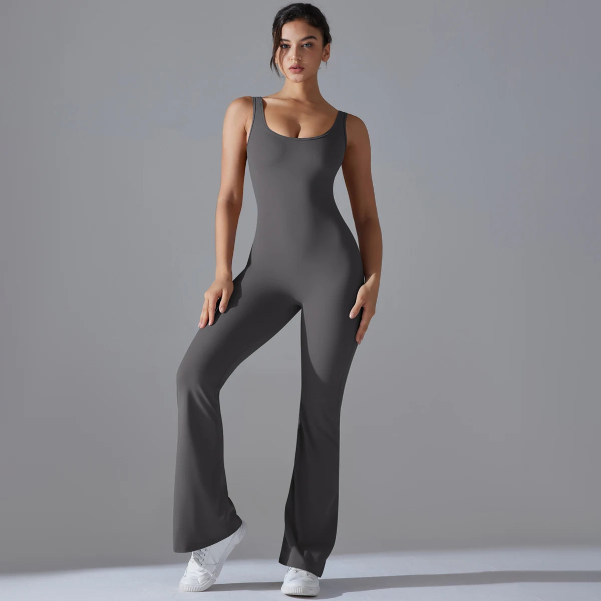 Women Jumpsuit Wide Leg Backless Jumpsuit Women Yoga Fitness Wear Bodysuit Hollow Out Gym Jumpsuits for Women
