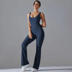 Women Jumpsuit Wide Leg Backless Jumpsuit Women Yoga Fitness Wear Bodysuit Hollow Out Gym Jumpsuits for Women