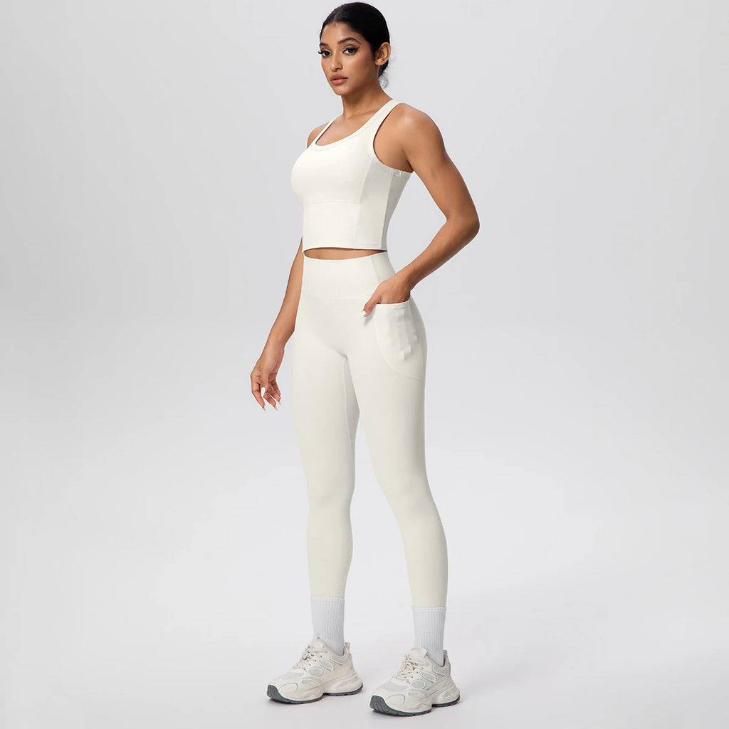 Volupie Utility Aura Set | Top Deportivo + Legging Tiro Alto