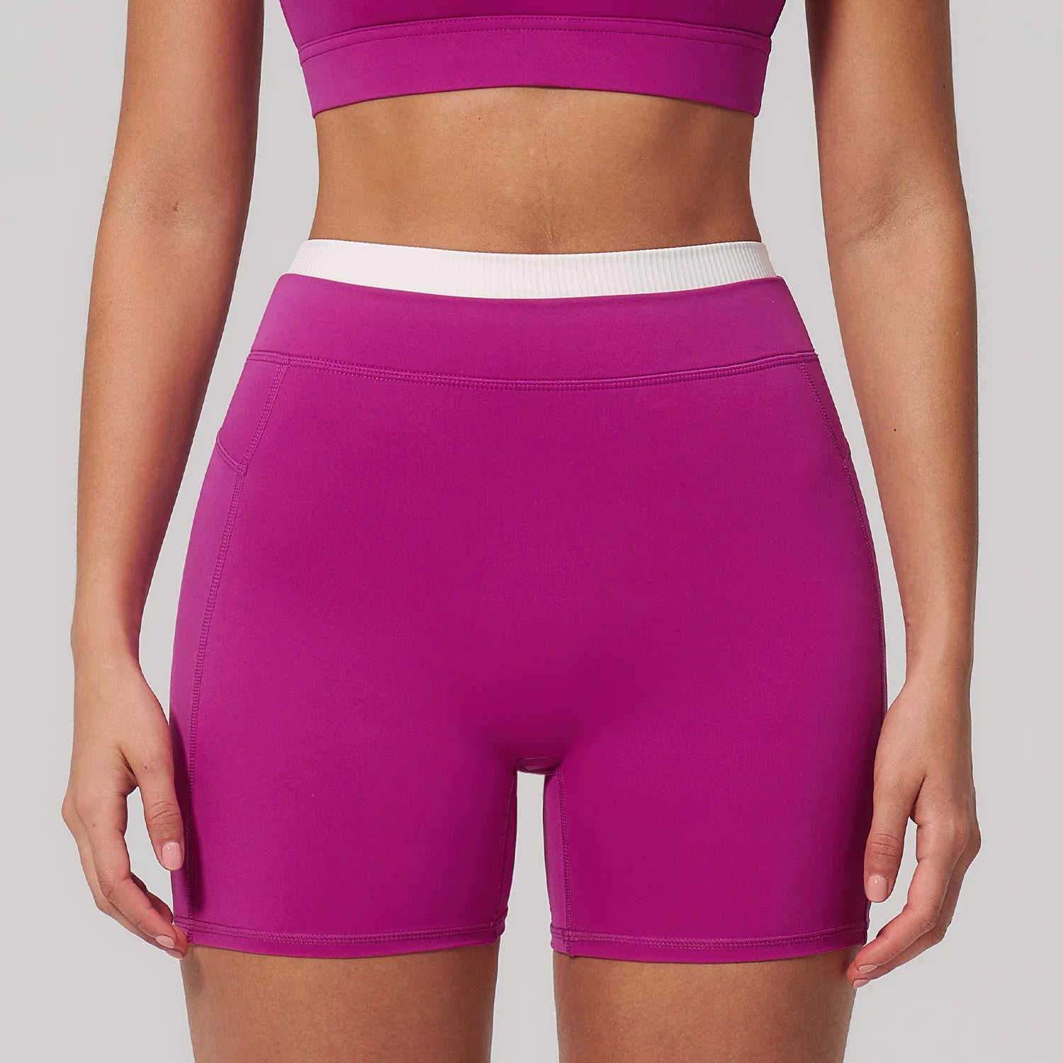 Wholesale Naked Feeling Yoga Shorts Women Ribbed Seamless Biker Shorts Fitness Running Workout Shorts