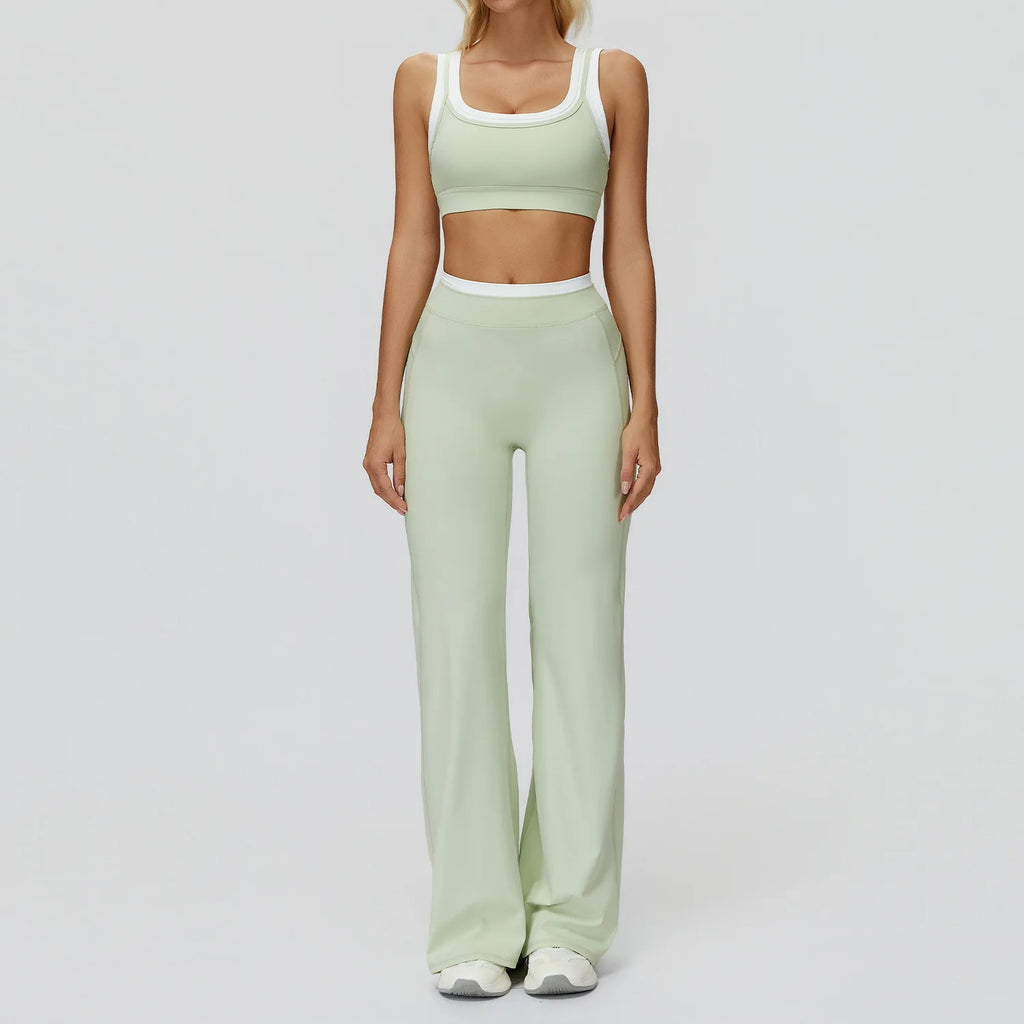Wholesale Naked Feeling Yoga Set Women 2 Piece Set High Waist Seamless Fitness Workout Sportswear Outfit