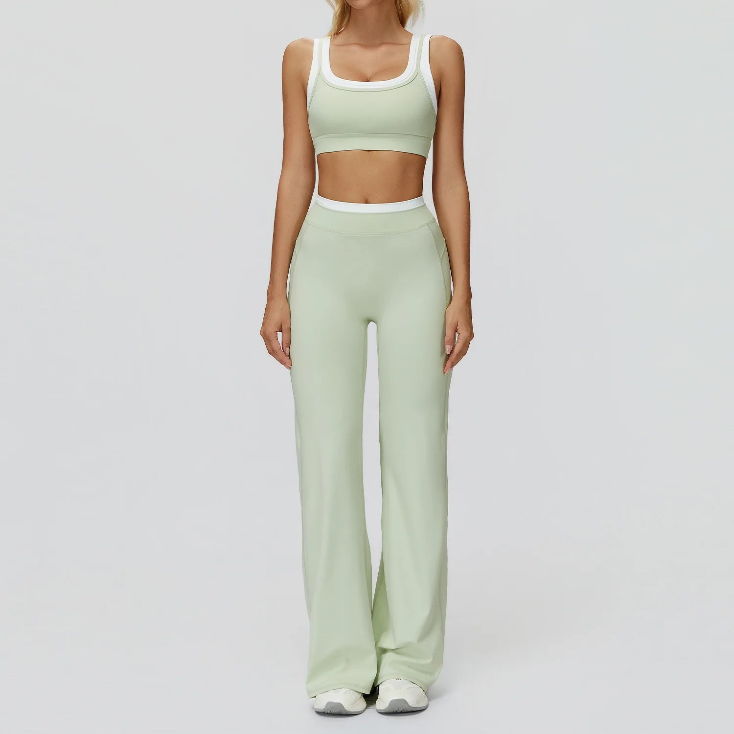 Wholesale Naked Feeling Yoga Set Women 2 Piece Set High Waist Seamless Fitness Workout Sportswear Outfit