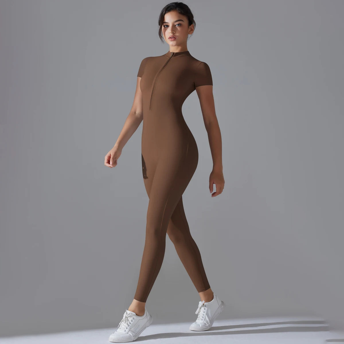 Volupie Zip Jumpsuit | Mono Deportivo Manga Corta con Cremallera Imagen secundaria del producto