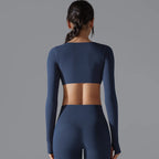 Custom Logo Yoga Short Long Sleeve Crop Tank Women Running Fitness Yoga Wear Top Sports Bra