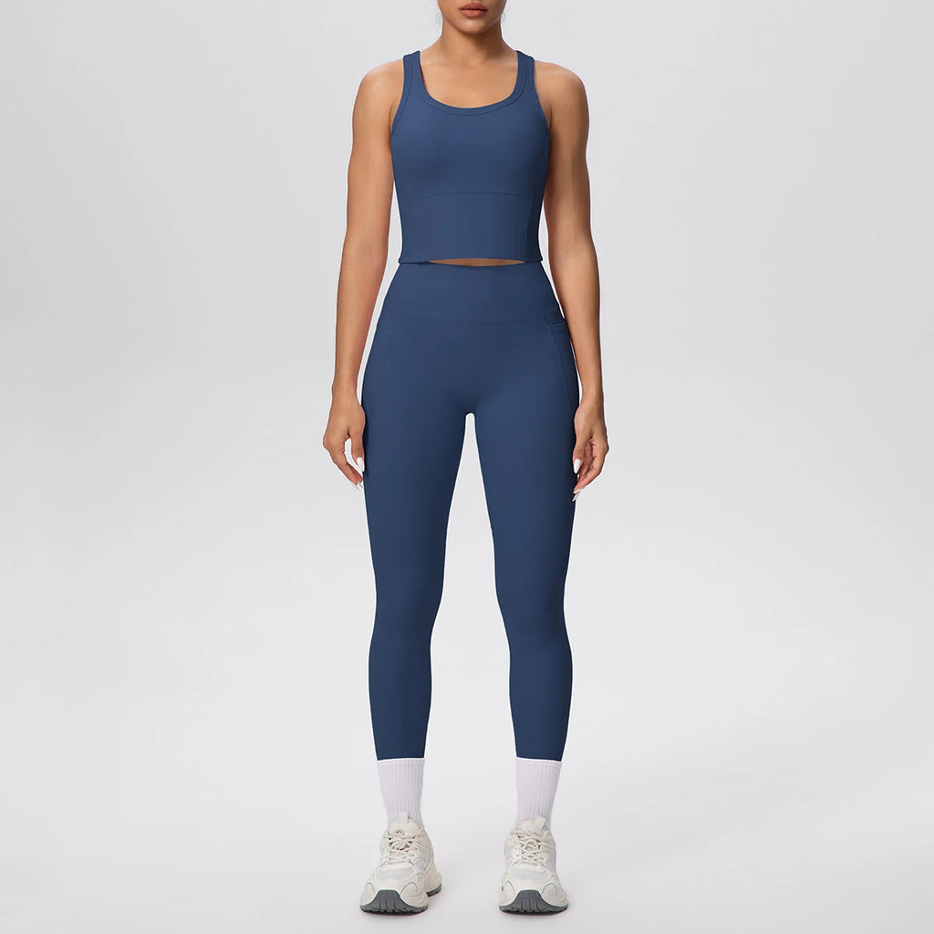Volupie Utility Aura Set | Top Deportivo + Legging Tiro Alto