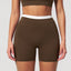 Wholesale Naked Feeling Yoga Shorts Women Ribbed Seamless Biker Shorts Fitness Running Workout Shorts