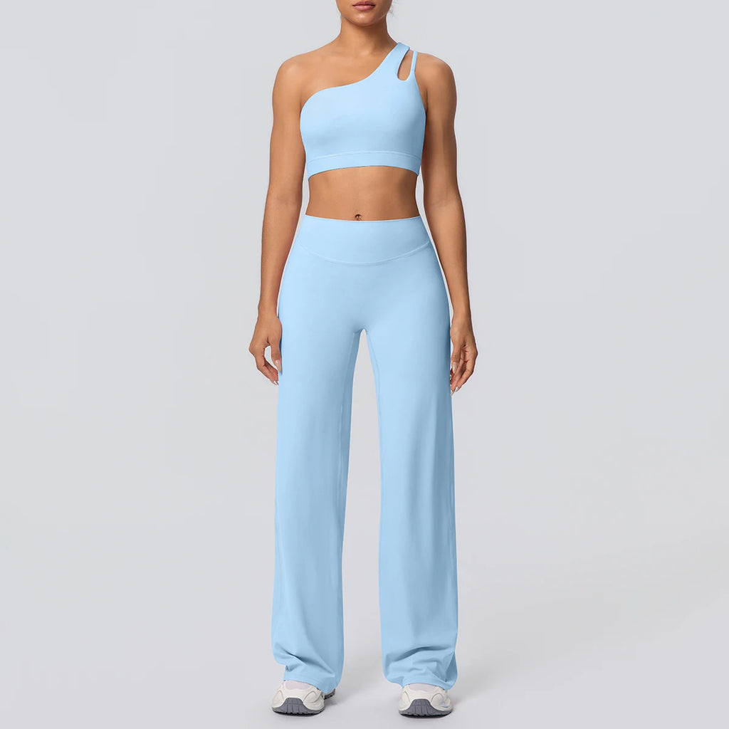 Volupie Diagonal Flow Set | Top Asimétrico + Pantalón Wide Leg