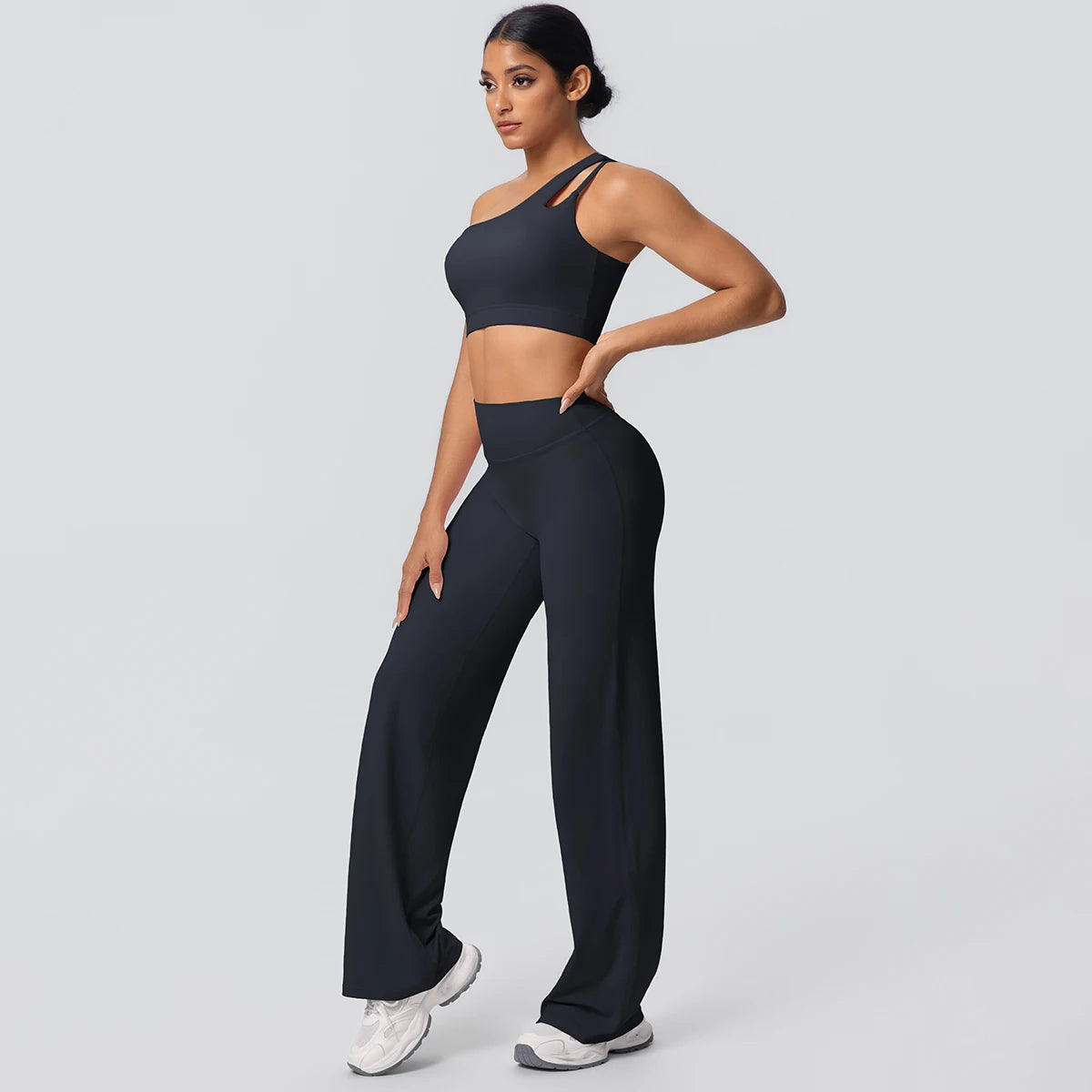 Volupie Diagonal Flow Set | Top Asimétrico + Pantalón Wide Leg