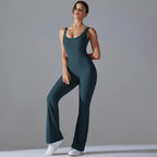 Women Jumpsuit Wide Leg Backless Jumpsuit Women Yoga Fitness Wear Bodysuit Hollow Out Gym Jumpsuits for Women