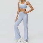 Wholesale Naked Feeling Yoga Set Women 2 Piece Set High Waist Seamless Fitness Workout Sportswear Outfit